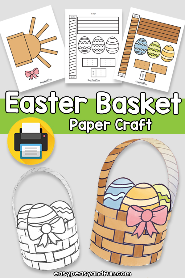 Easter Basket Paper Craft Template