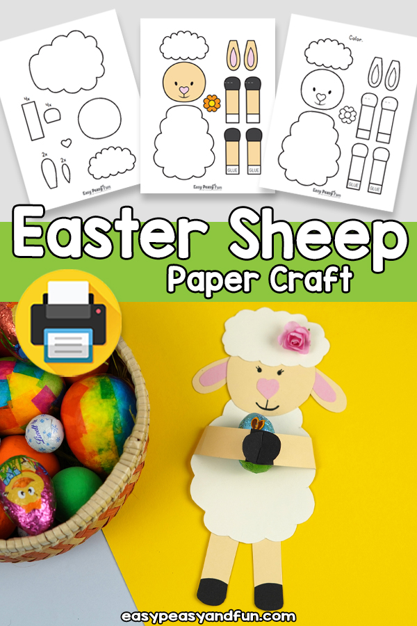 Sheep Easter Craft Template