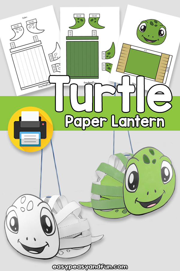 Paper Lantern Turtle Template