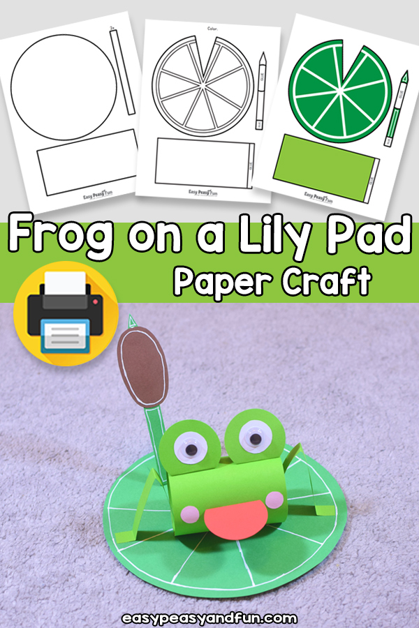 Frog on a Lily Pad Craft Template