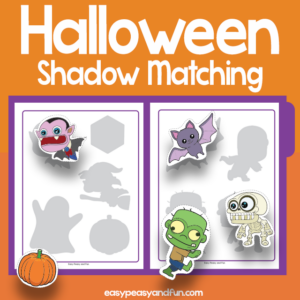 Halloween Shadow Matching File Folder Game