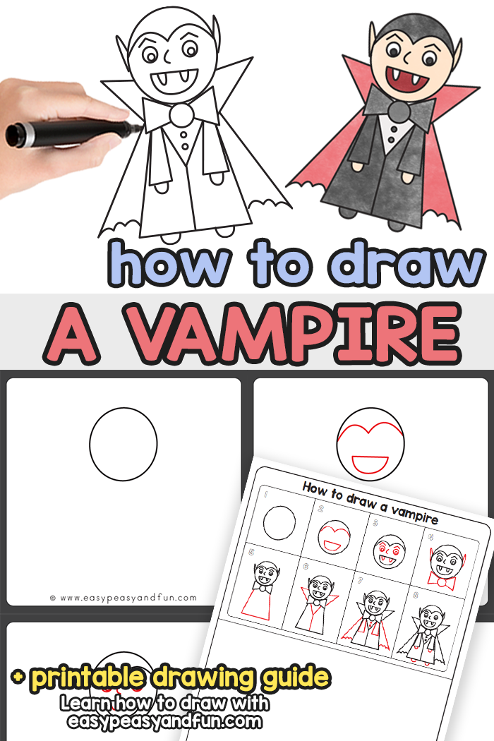 How to Draw a Vampire Step by Step Tutorial