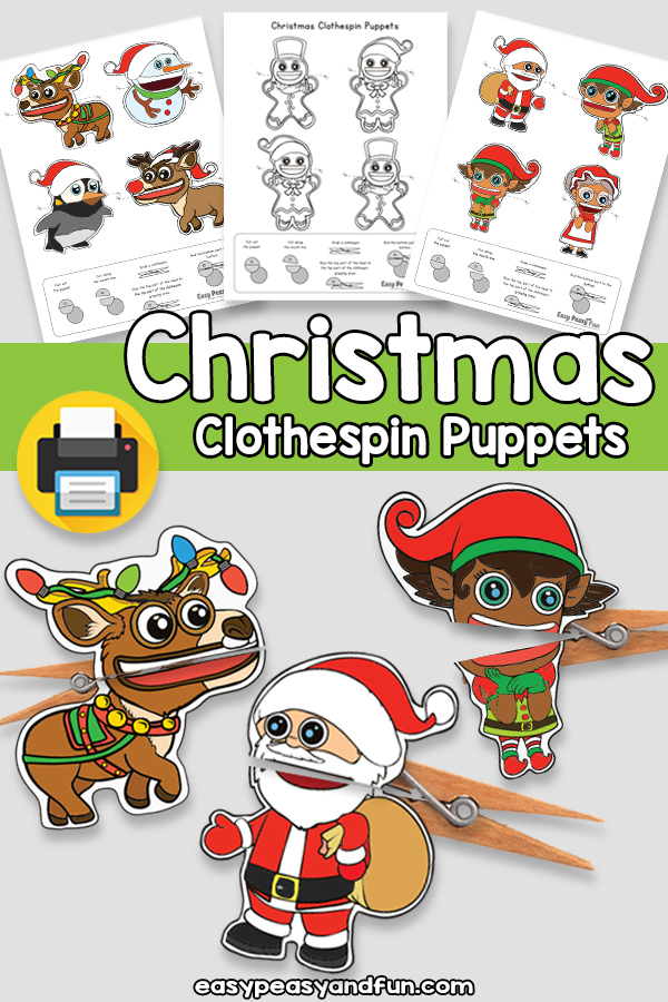 Christmas Clothespin Puppets