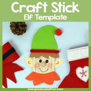 Craft Stick Elf Template
