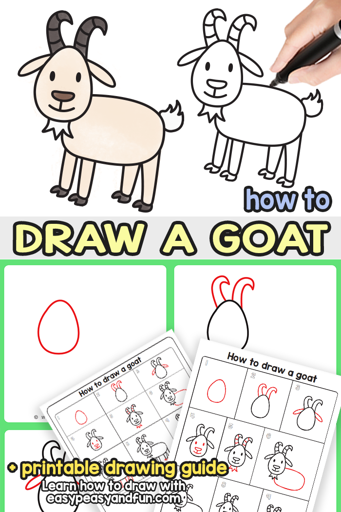 How to Draw a Goat Step by Step Tutorial