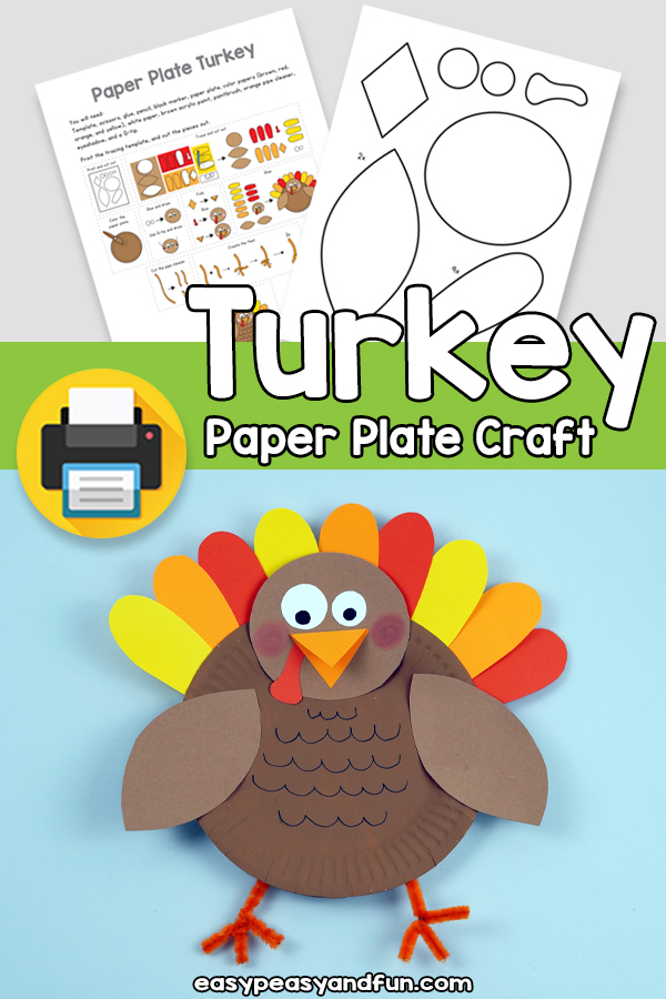 Paper Plate Turkey Template