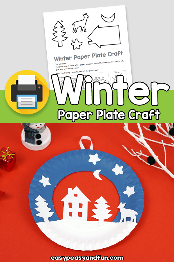 Winter Paper Plate Craft Template