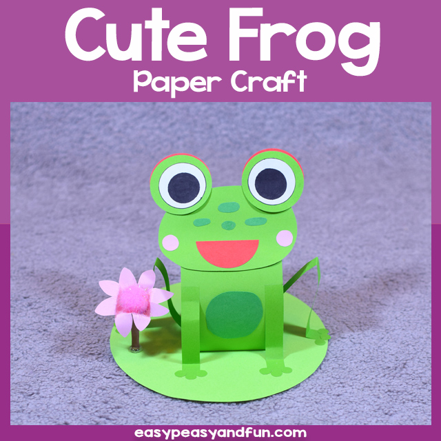 Cute Paper Frog Template