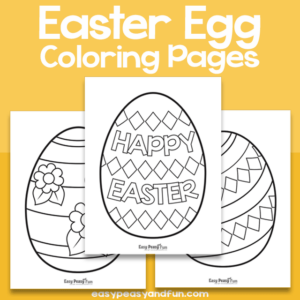 Easter Egg Coloring Sheets
