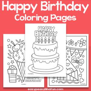 Happy Birthday Coloring Sheets