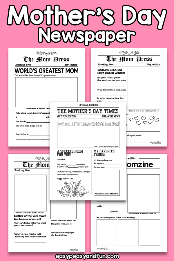 The Mothers Day Times Newspaper Printable