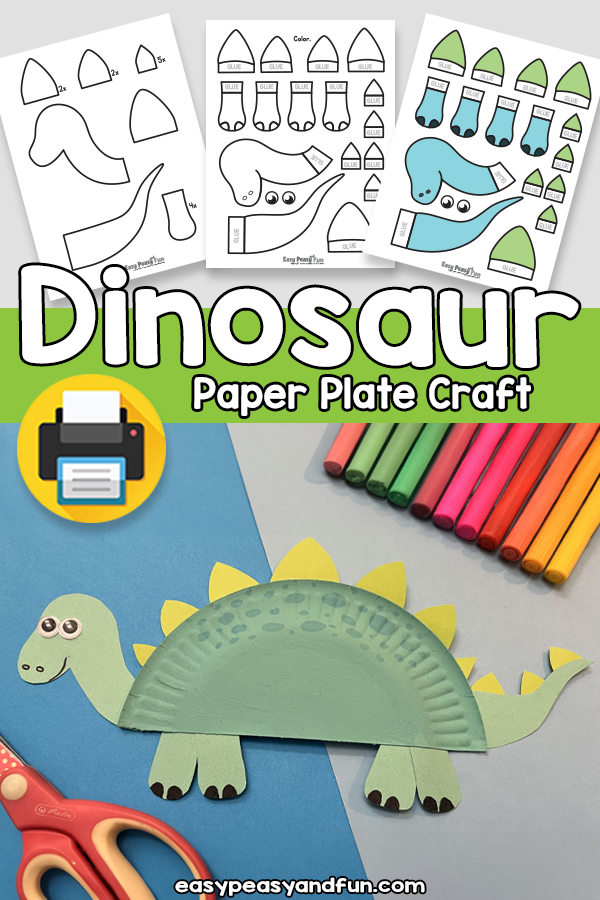 Paper Plate Dinosaur Template