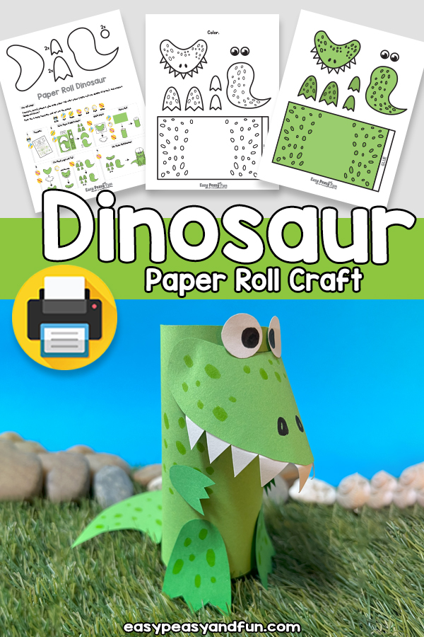Paper Roll Dinosaur Template