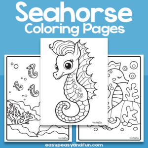 Printable Seahorse Coloring Sheets