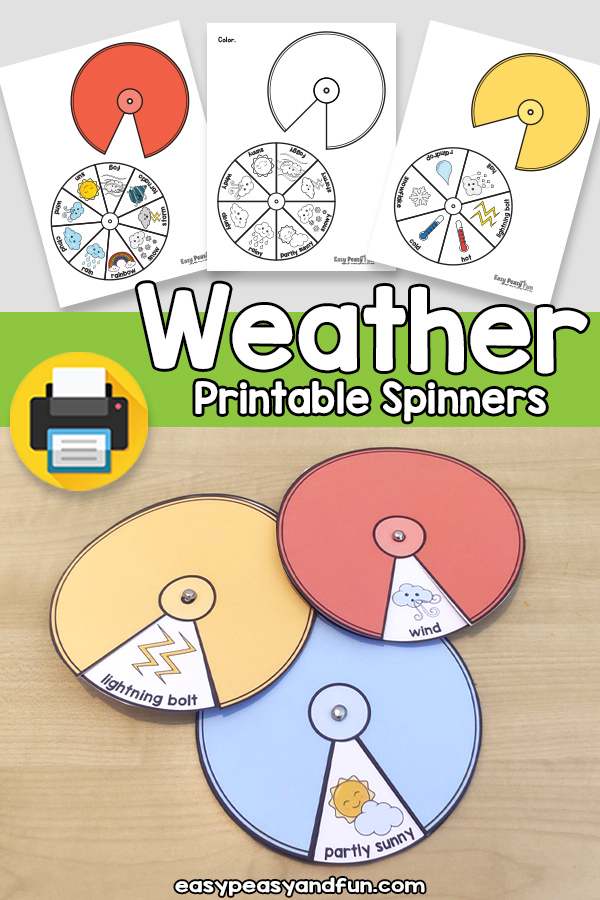 Printable Weather Spinner