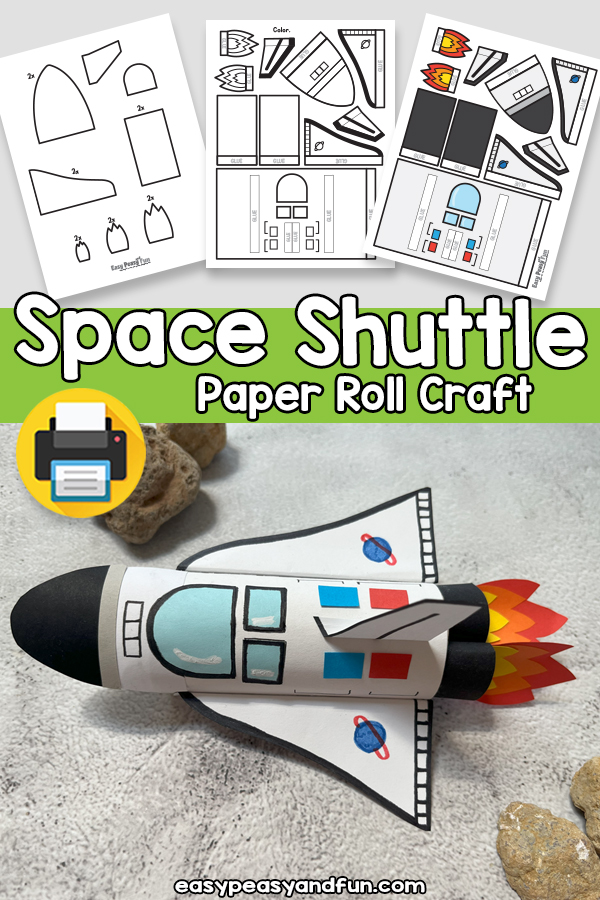 Paper Roll Space Shuttle Template