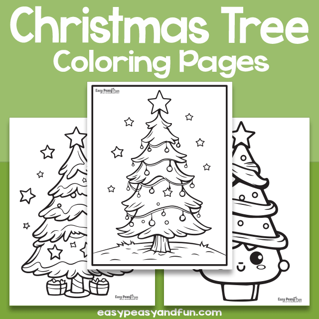 Printable Christmas Tree Coloring Sheets