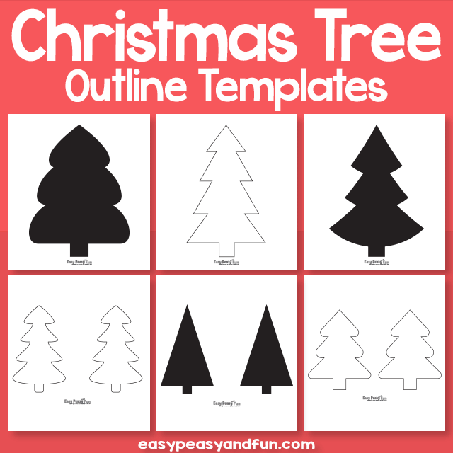 Christmas Tree Outline Templates