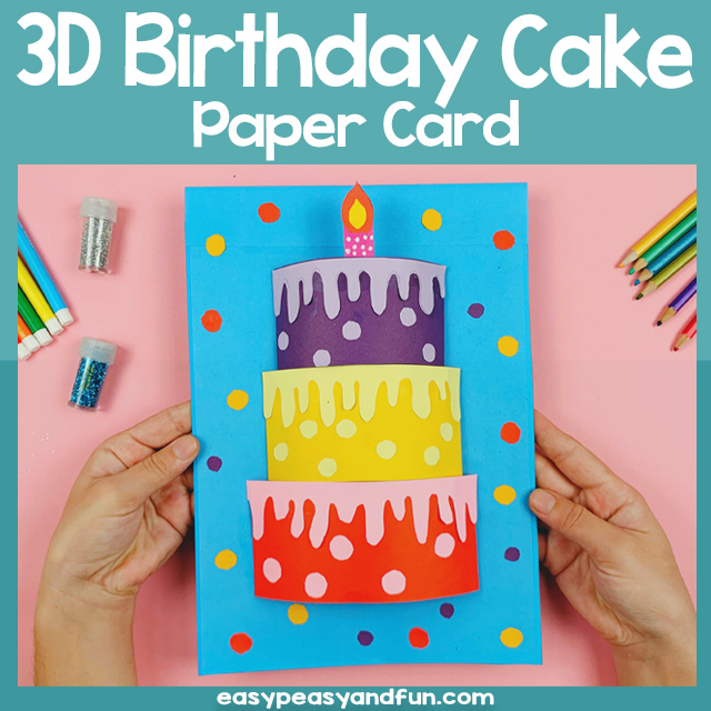 How to Make a 3D Birthday Cake Card Template
