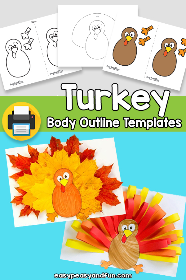 Turkey Body Craft Template Turkey Body Craft Template