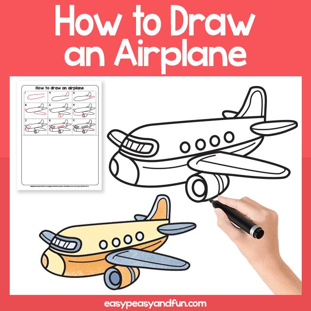 Airplane Guided Drawing Printable