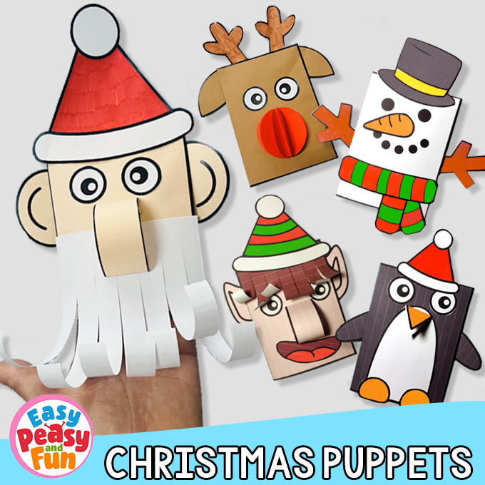 Build a Puppet Christmas Craft Template