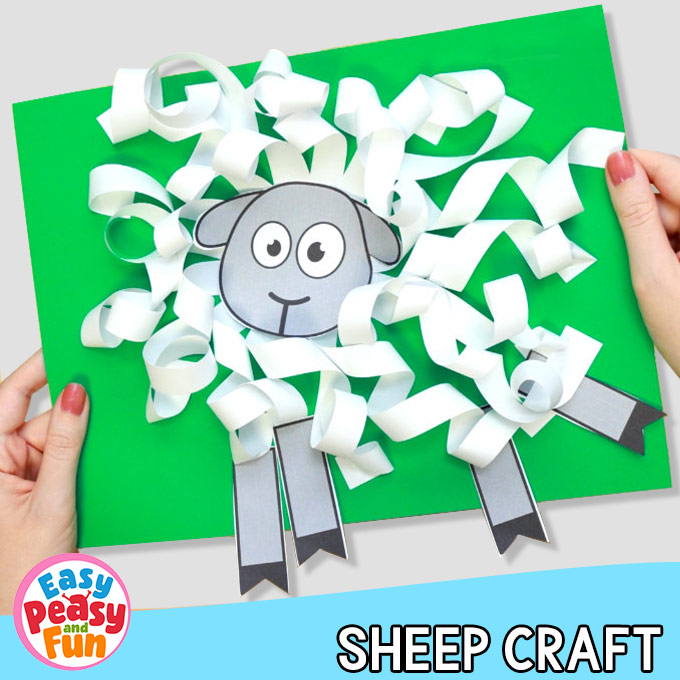 Curly Sheep Craft Template