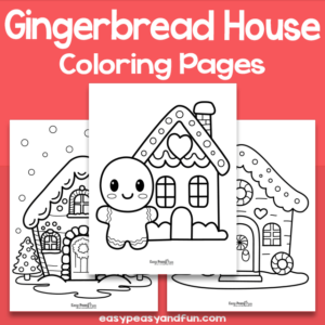 Gingerbread House Coloring Sheets