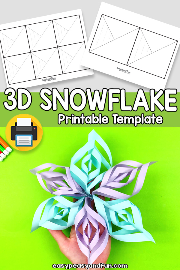 How to Make 3D Paper Snowflakes Template