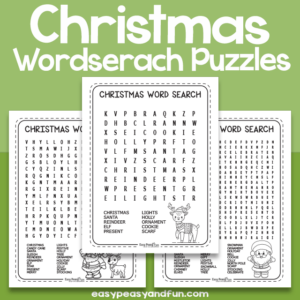 Printable Christmas Wordsearch Puzzles