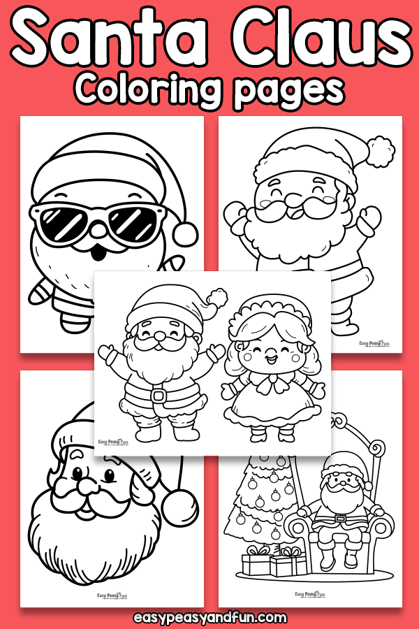 Santa Coloring Sheets