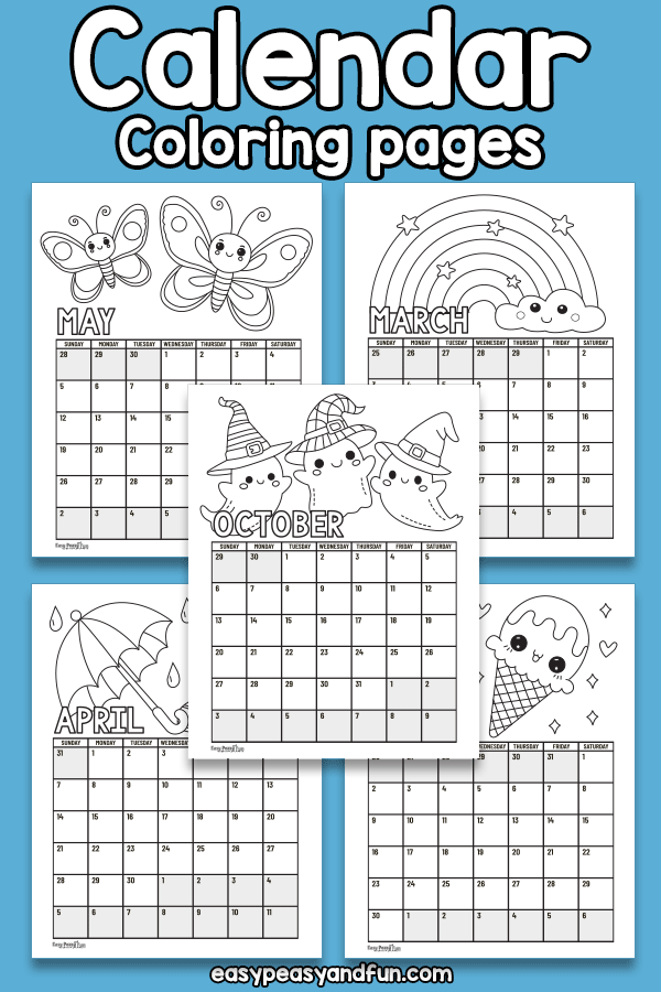 Calendar Coloring Sheets
