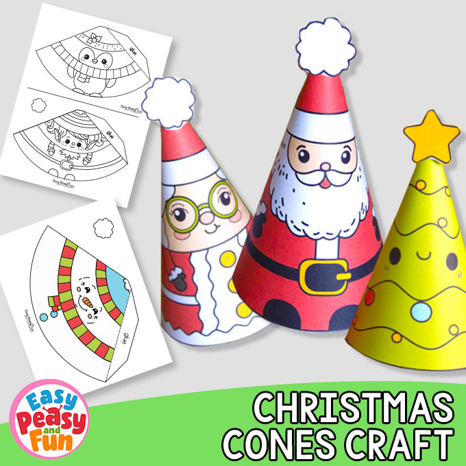 Christmas Cones Craft Templates