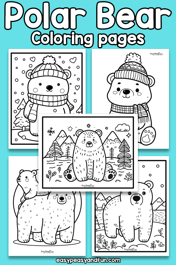 Polar Bear Coloring Sheets