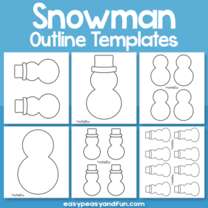 Snowman Outline Templates