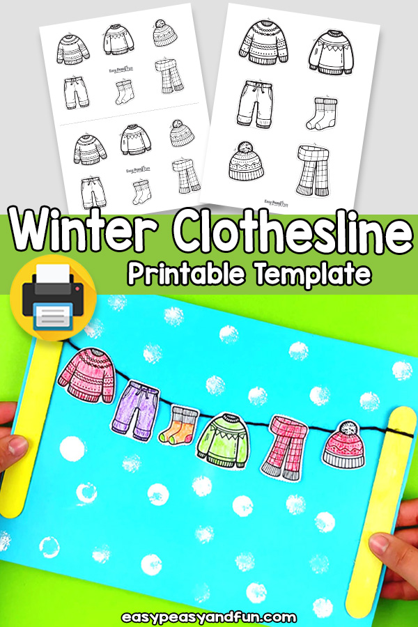 Winter Clothesline Craft
