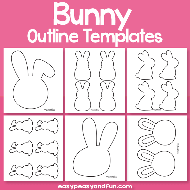Bunny Outline Templates