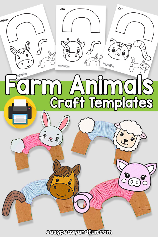 Farm Animals Craft Template