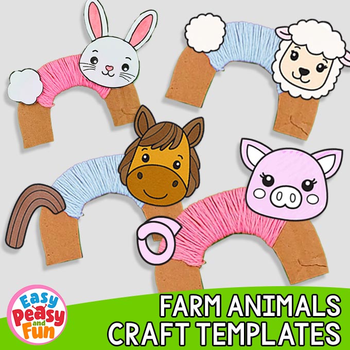 Printable Farm Animals Craft Template