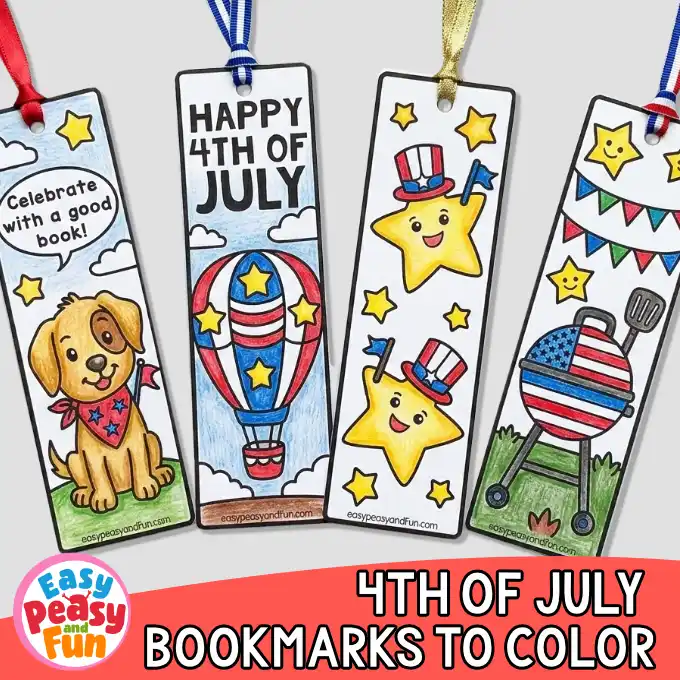 Independence Day Bookmark Templates