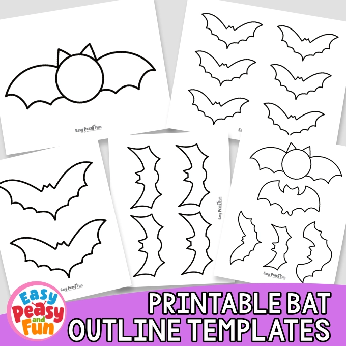 Printable Bat Outline Templates