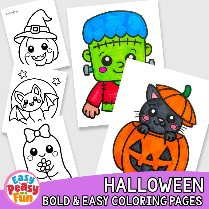 Bold and Easy Halloween Coloring Pages