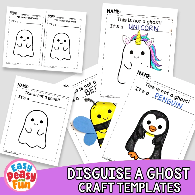 Disguise a Ghost Printable Craft Templates