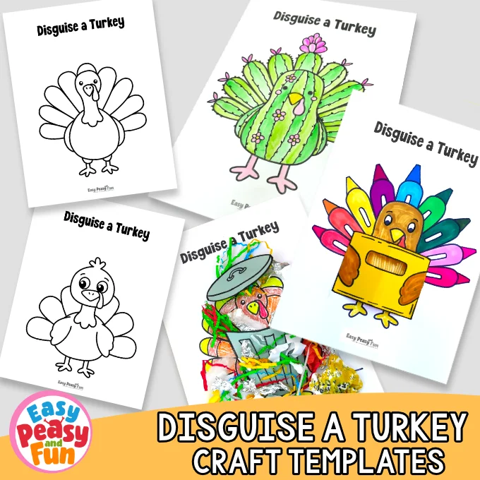 Disguise a Turkey Printable Craft Templates